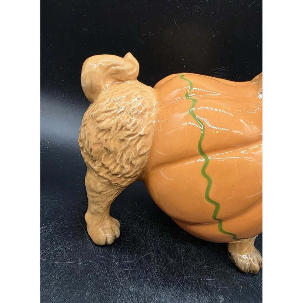 Blue Sky Clayworks Heather Goldminc Ceramic Dog In Pumpkin Costume Figurine